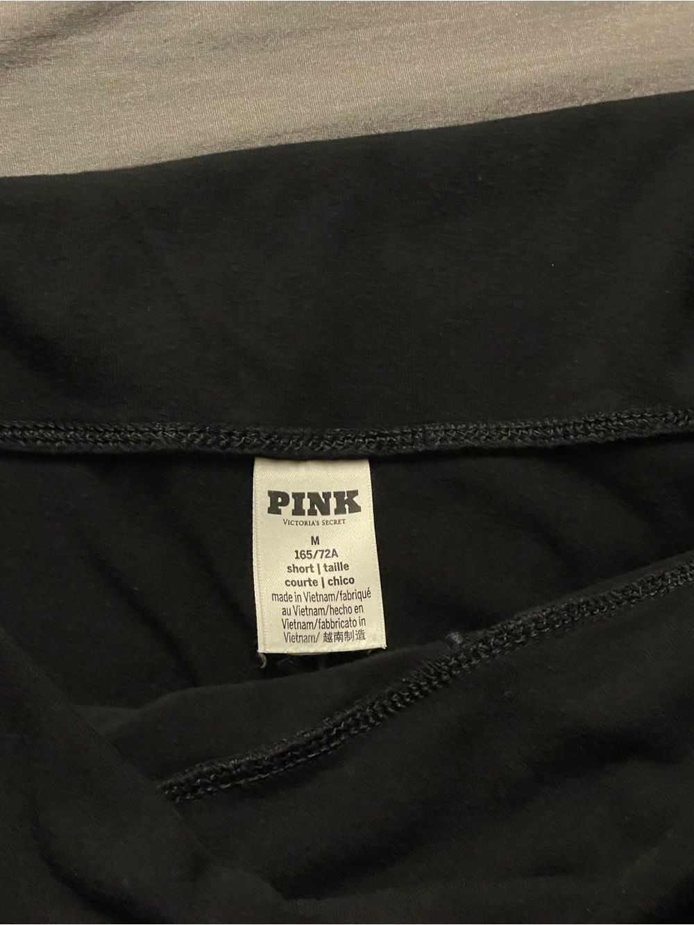 PINK Victoria's Secret Black Fold over Flare Leggings with Bling Rhinestones M - Picture 3 of 3